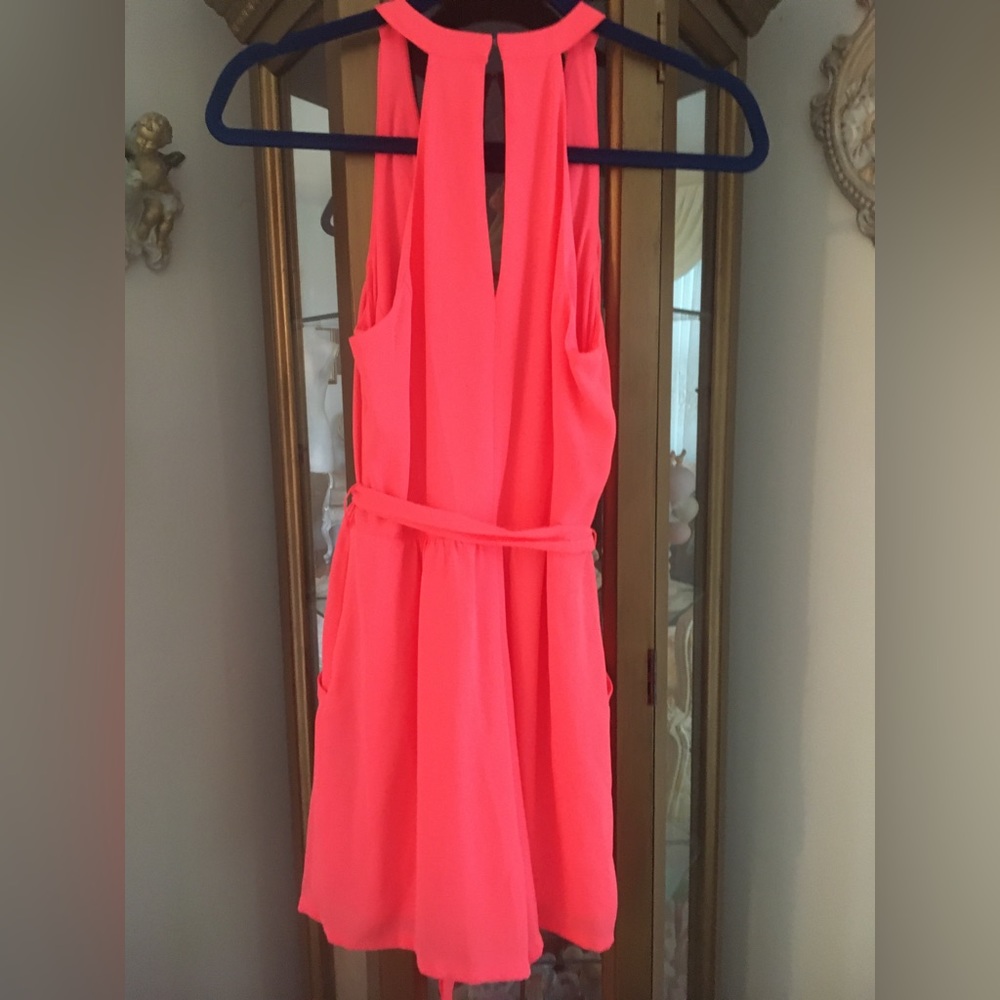 Express NWOT coral neon romper size 2 - Picture 2 of 4